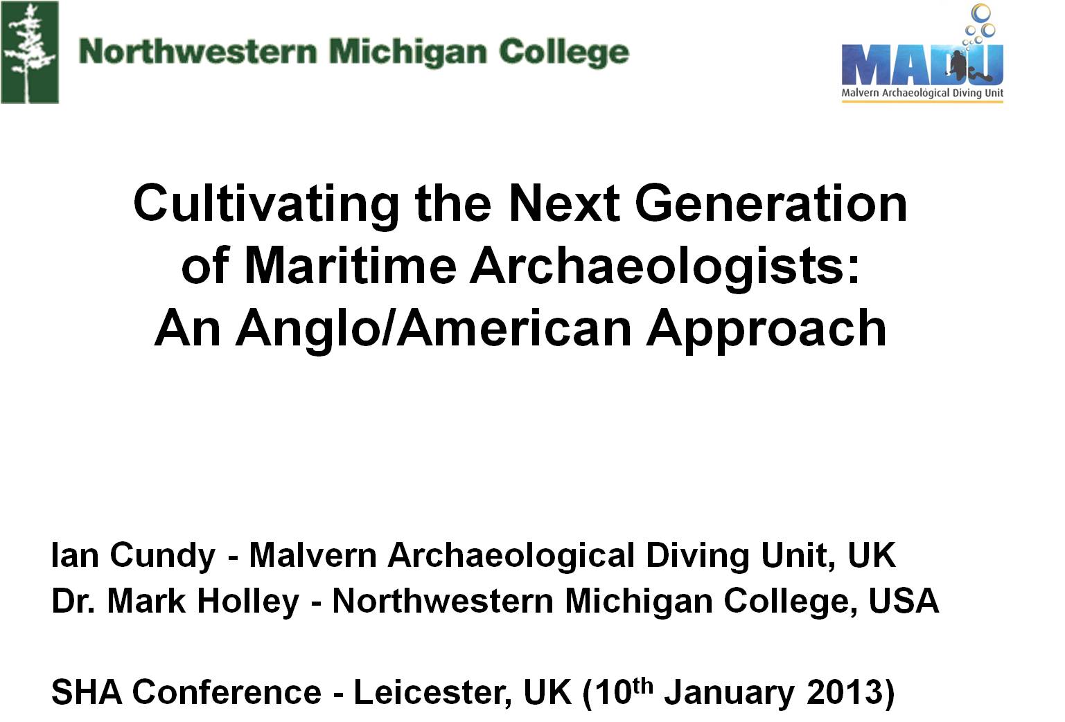 2013 SHA Conference Presentation Paper